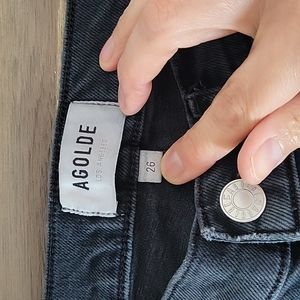 Agolde Toni Sz 26 Jeans Washed Black
